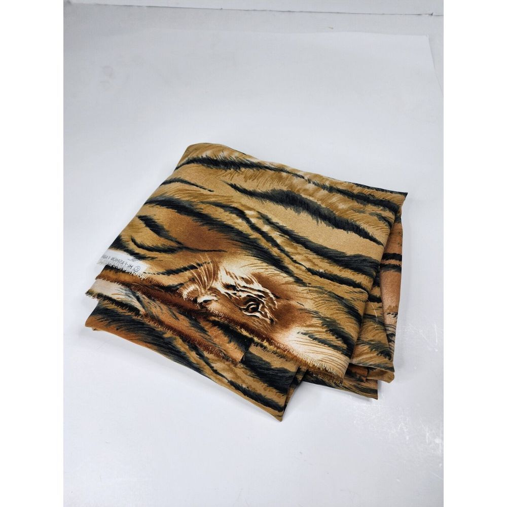 Vintage 1999‎ High Fashion Fabrics Tiger Print 29x64